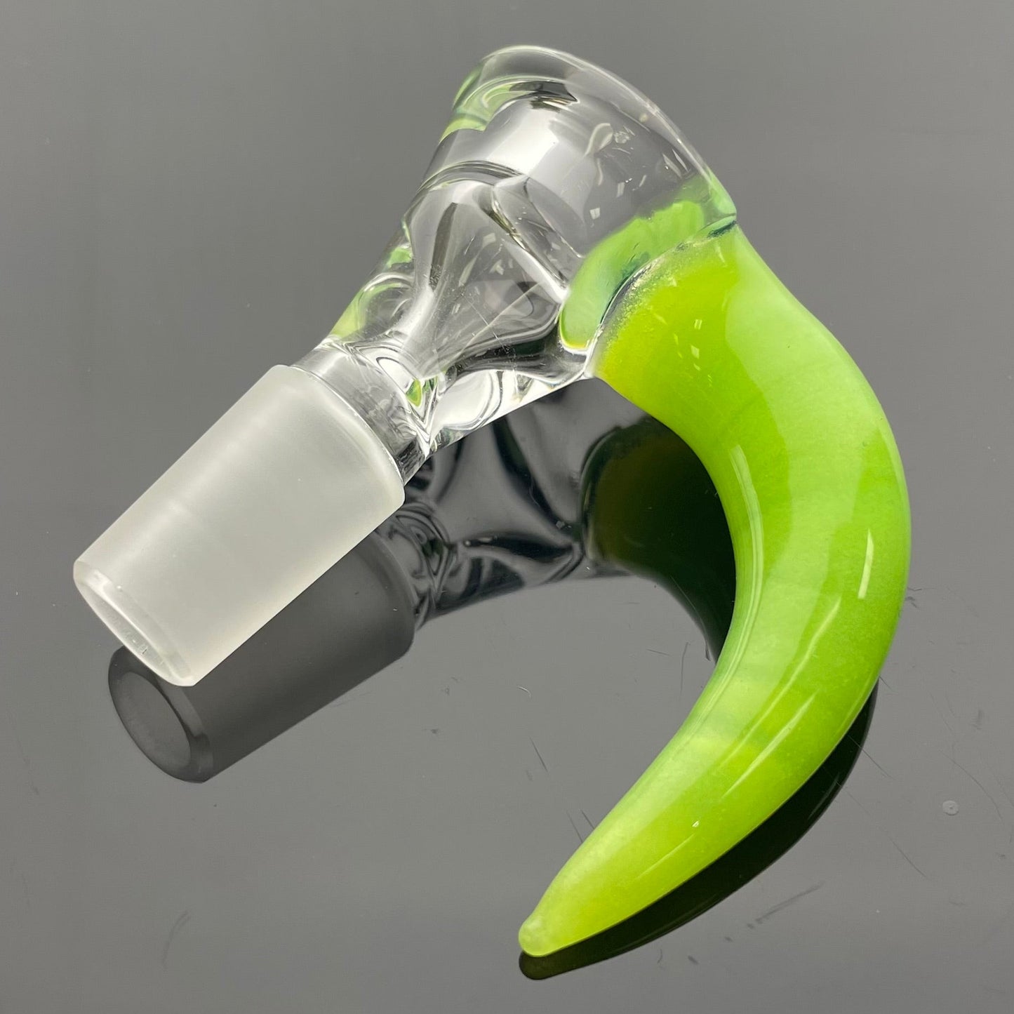 Green Belt Clear Horn Bowl 14mm 1 Hole