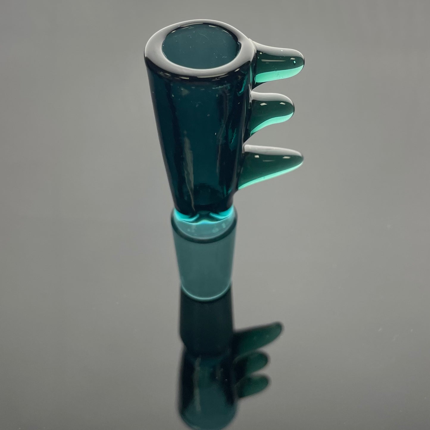 Glass With Jeremy 14mm 1 Hole Triple Horn Bowl - Various Colours