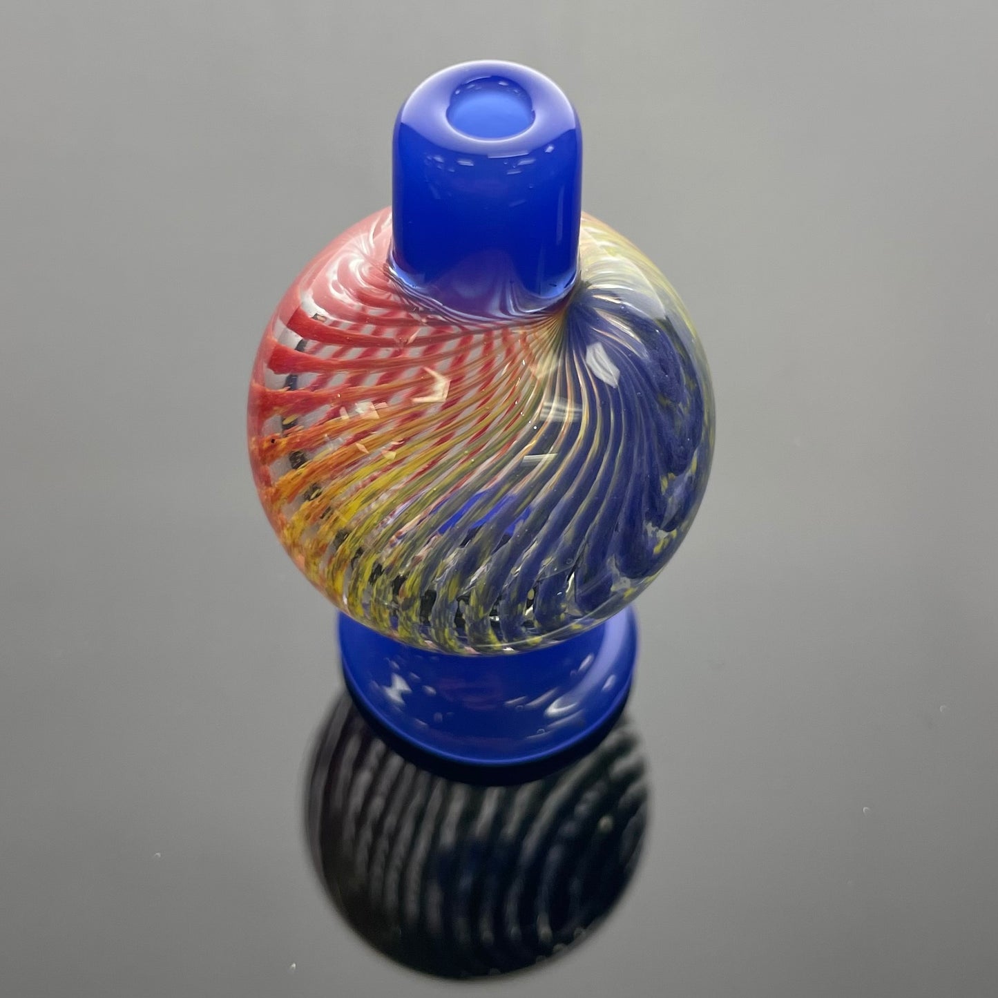 Hokey Pokey Glass Bubble Cap W/Colour