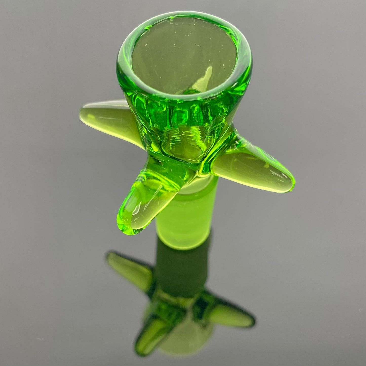 Glass With Jeremy 14mm 1 Hole 4 Horn Bowl - Various Colours