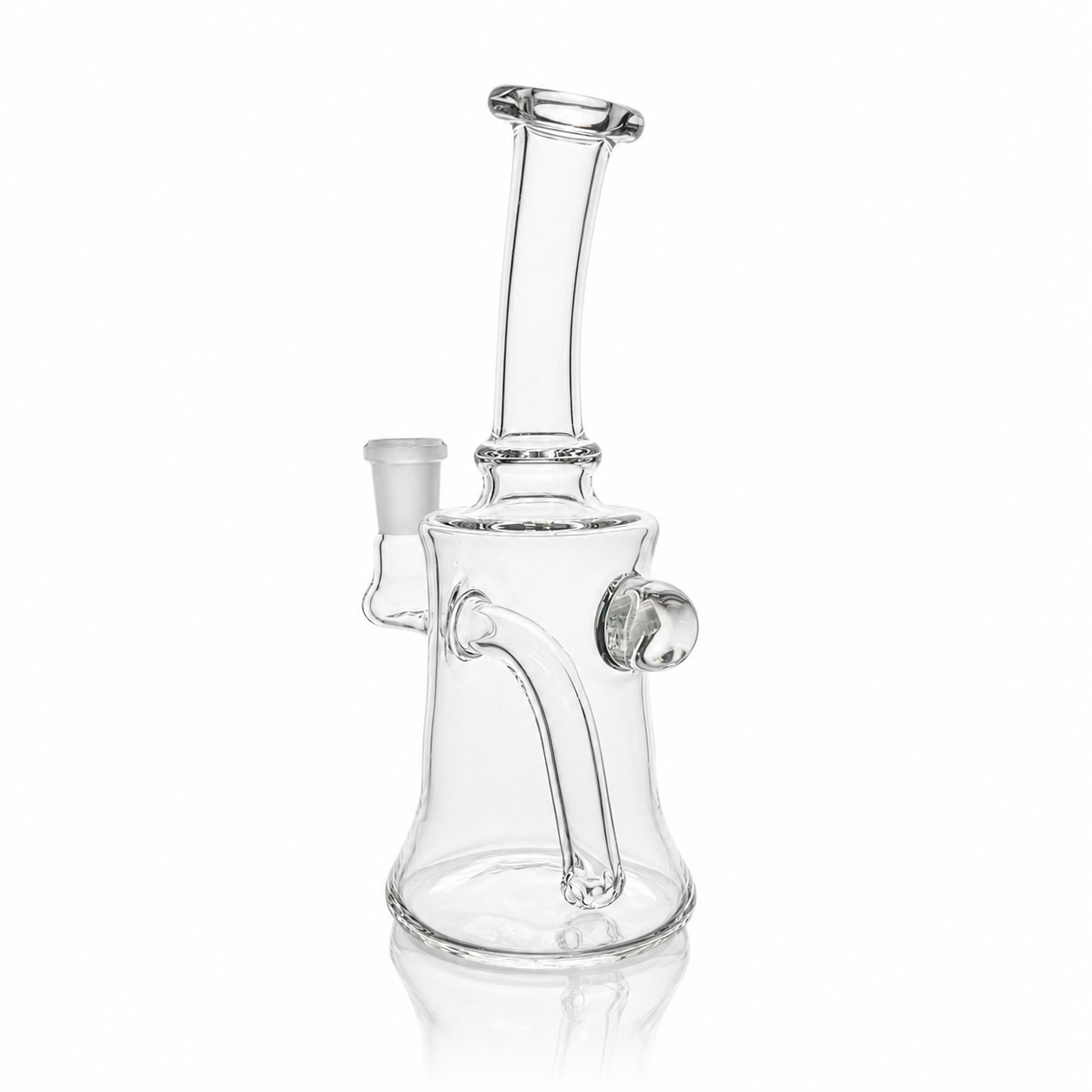 Clarks Glass 14mm Clear Bent Neck Mini Tube w/ Factory Joint