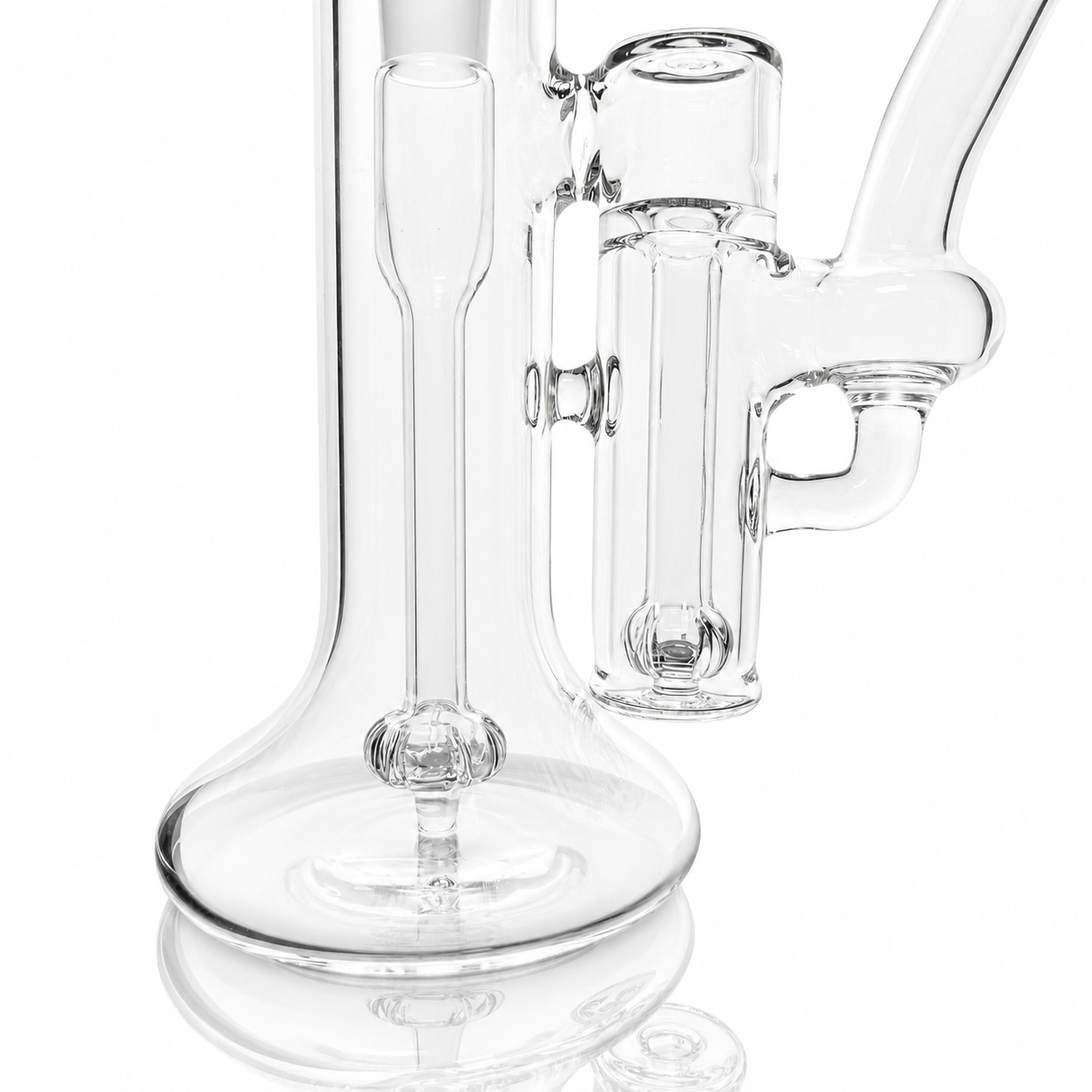Green Belt Clear Double Bubbler - 18mm