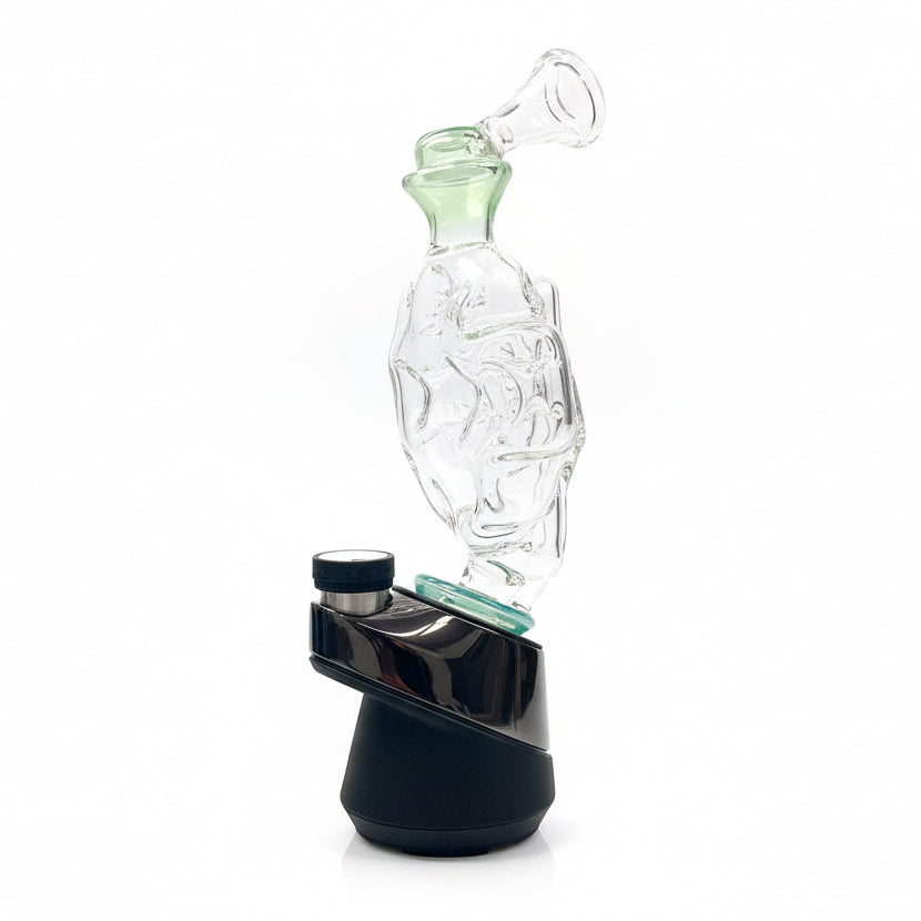 Eka Glass Colour Accented Swiffco Puffco Peak Glass Top - Sea Slyme