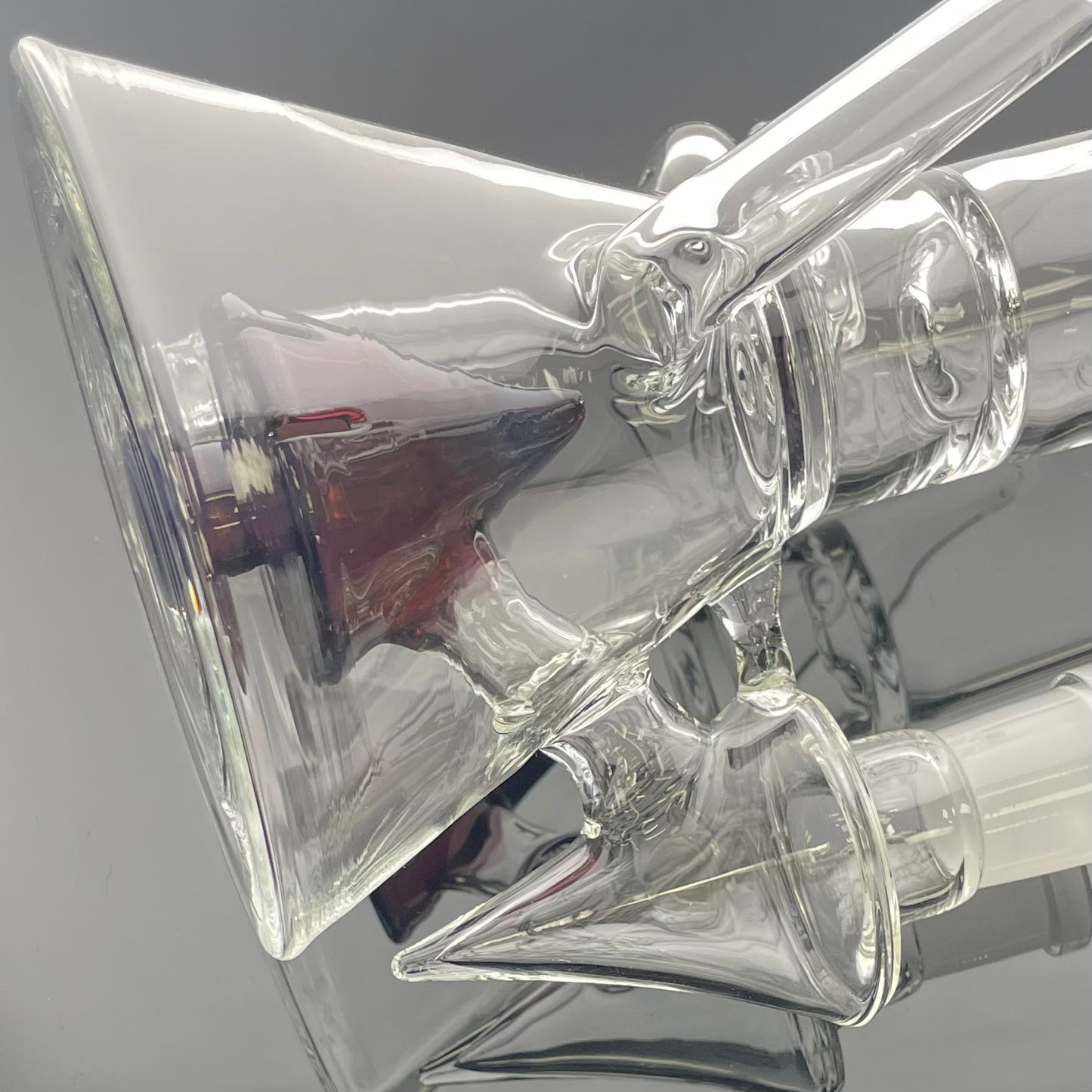 Discobox Large Colour Accented Fixed Double Recycler Beaker - Dark Phoenix Over Cobalt