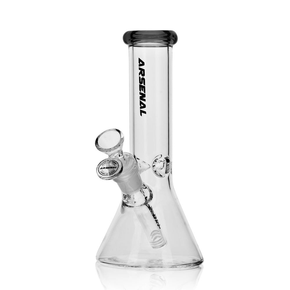 Arsenal 8" Clear 4mm Mini Beaker w/ Colour Accents