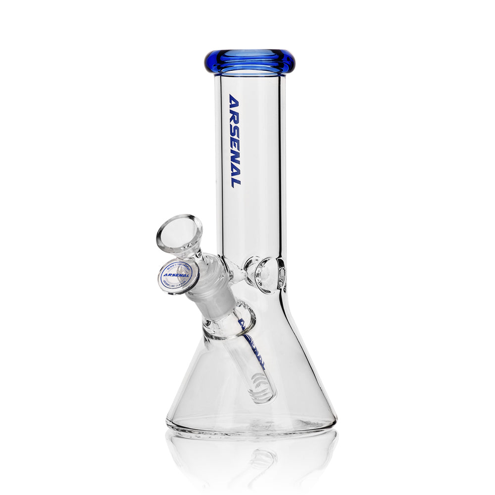 Arsenal 8" Clear 4mm Mini Beaker w/ Colour Accents