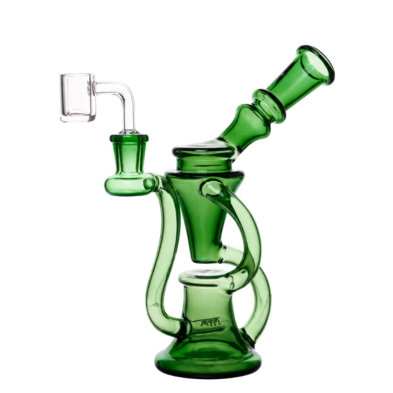 Haute 8" Twisted Arm Recycler Dab Rig w/ 14mm Quartz Banger