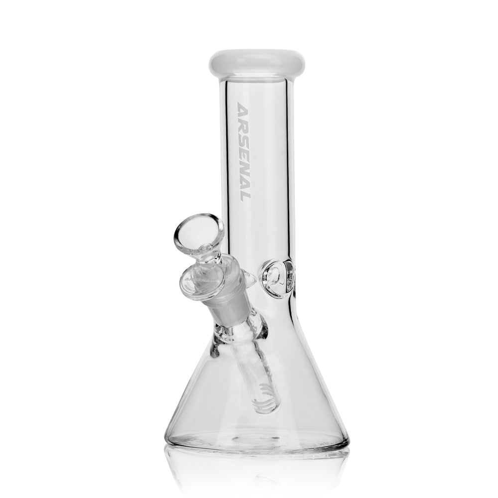 Arsenal 8" Clear 4mm Mini Beaker w/ Colour Accents