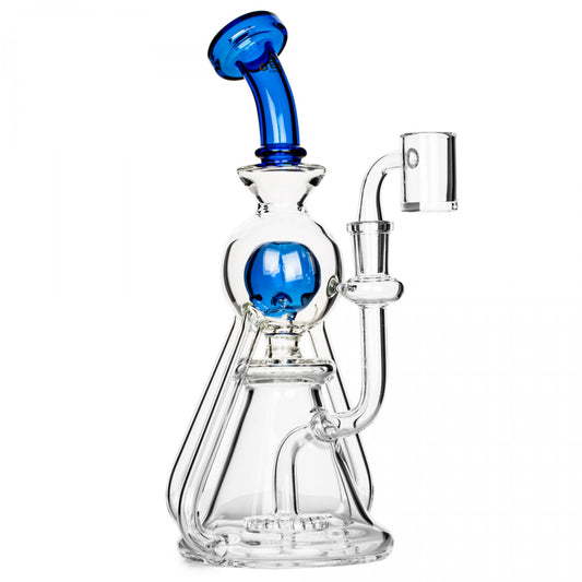 Gear Premium 9.5" Panorama Triple Uptake Concentrate Recycler - Blue