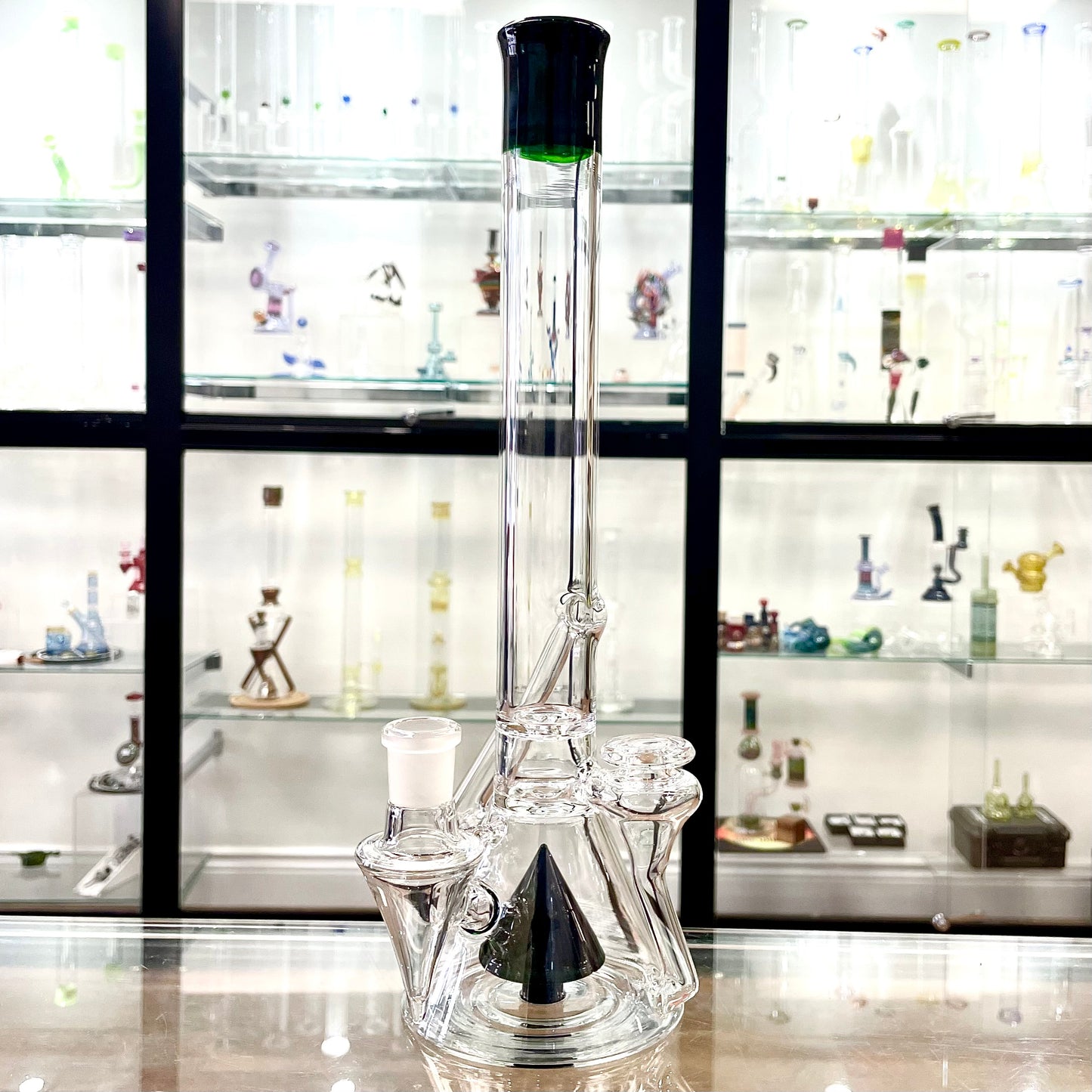Discobox Large Colour Accented Fixed Double Recycler Beaker - Experimental Green