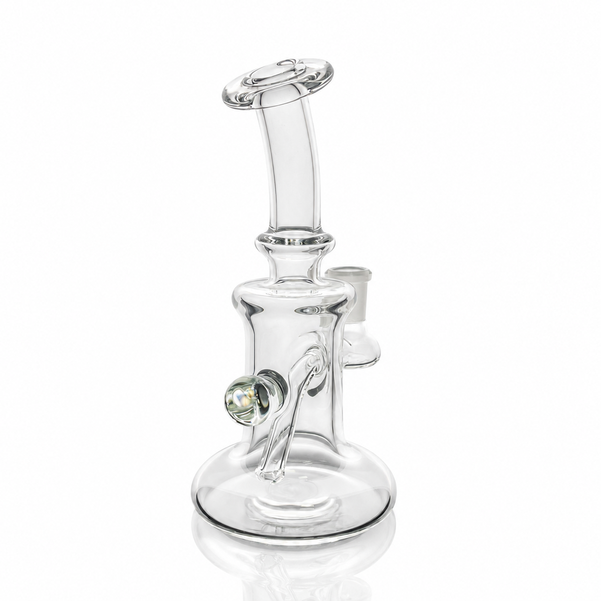 Green Belt 14mm Clear Micro Mini Tube w/ Rainbow Opal