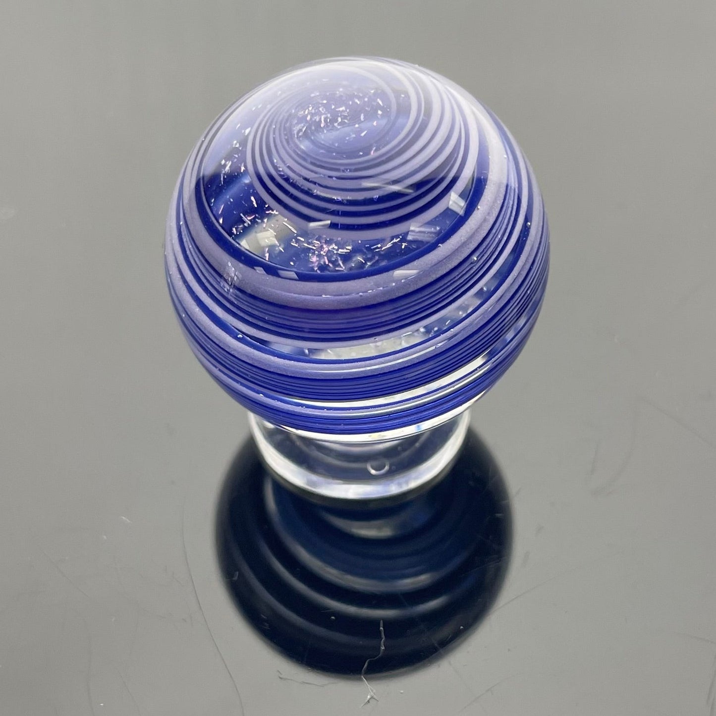 Shine Pipes 30mm Purple Dichro Marble Carb Cap