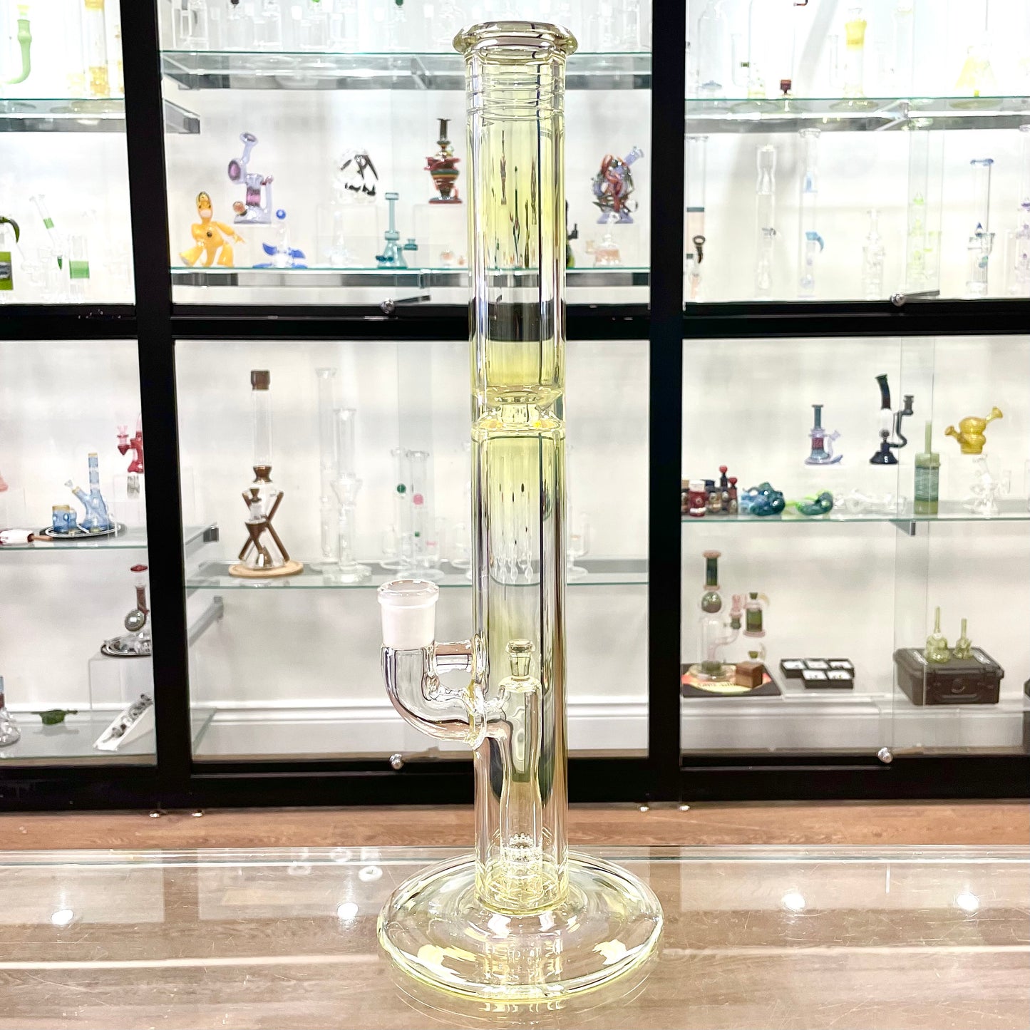 Jamms Straight Tube w/ 360° Pillar Perc - Clear w/ Fuming