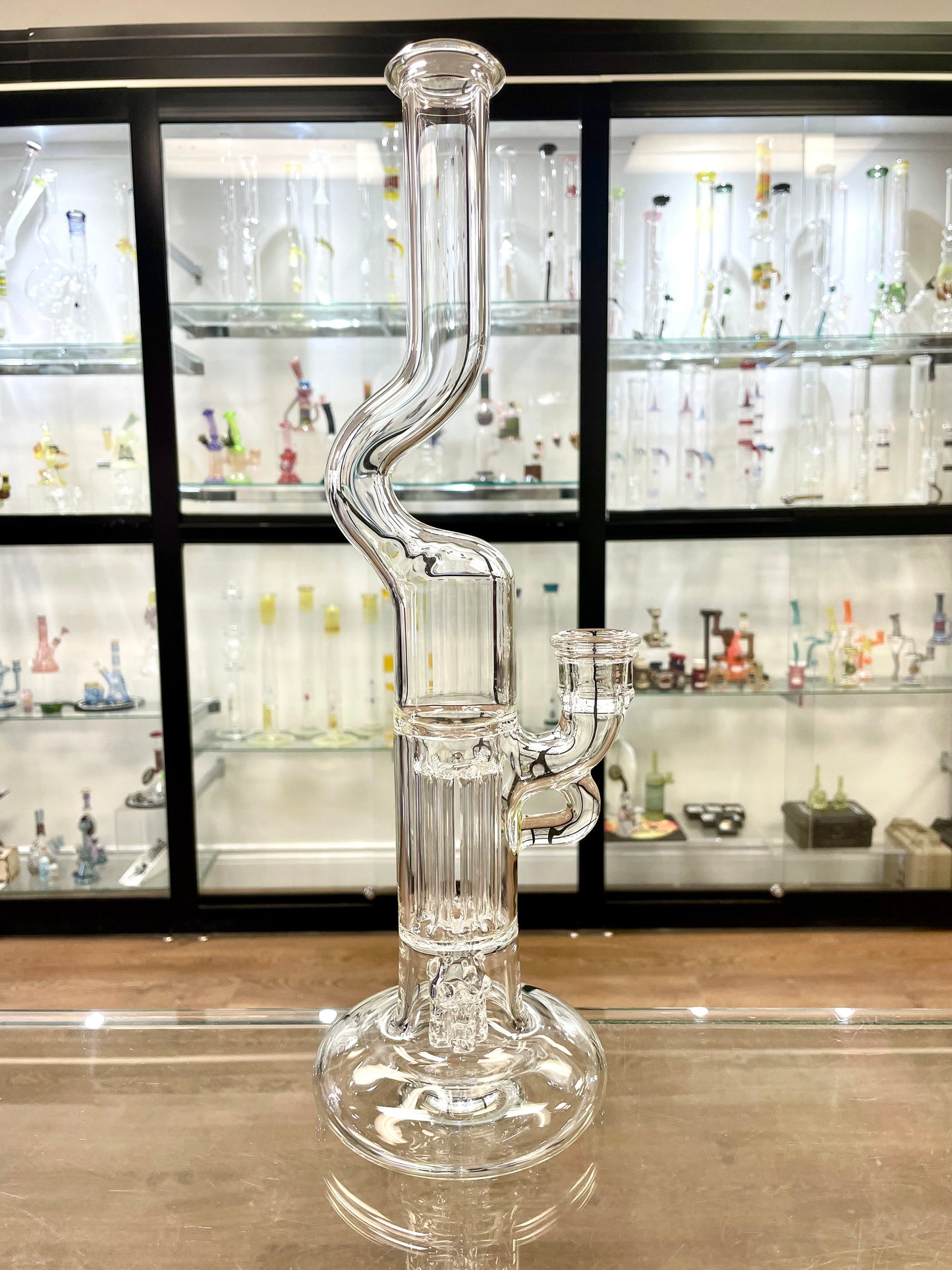 Blazed Mini Pillar w/ Bent Neck & Hollow Foot & F4 - Clear