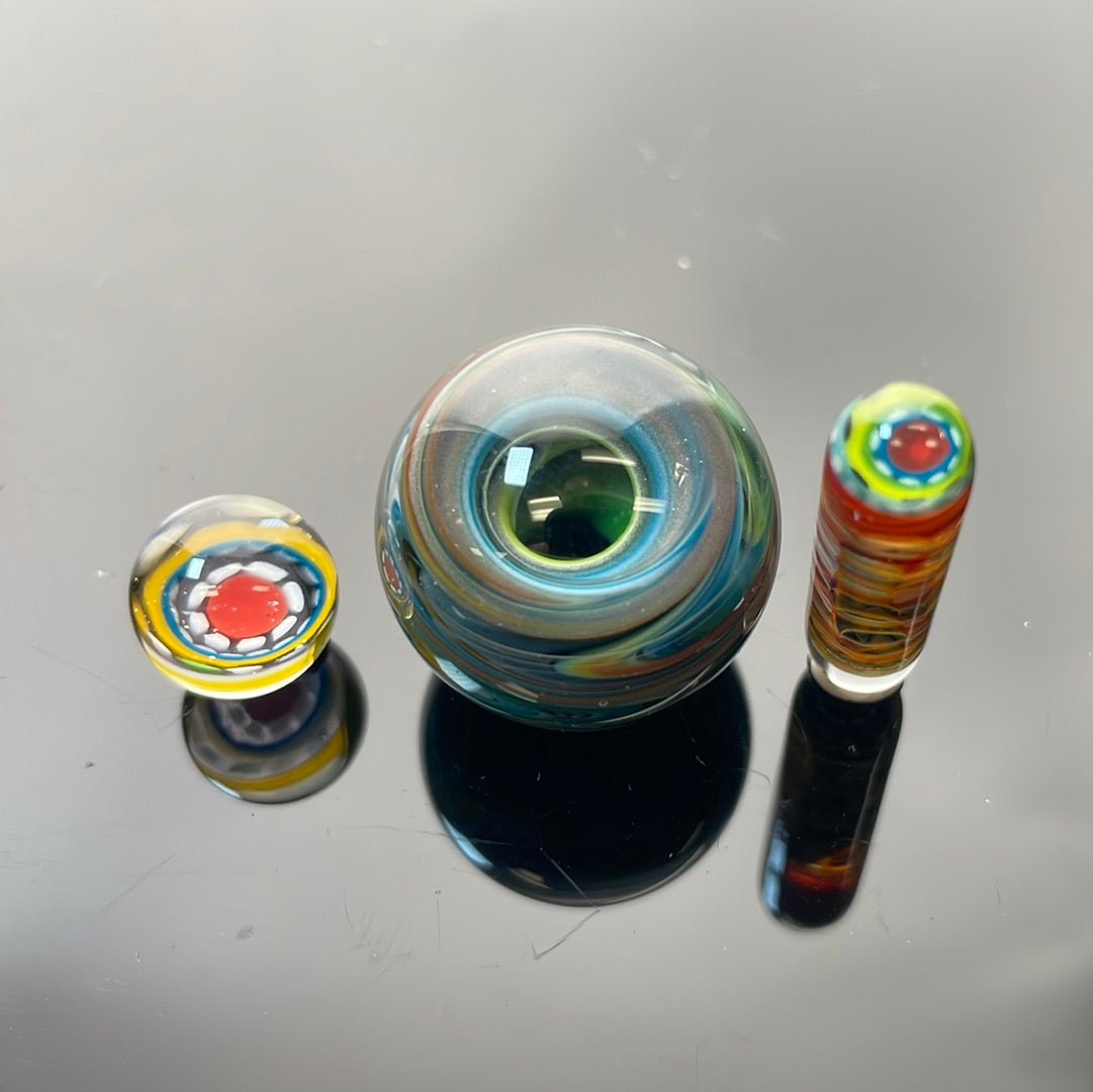 Vick Glass 3pc Millie Slurper Marble Set - C