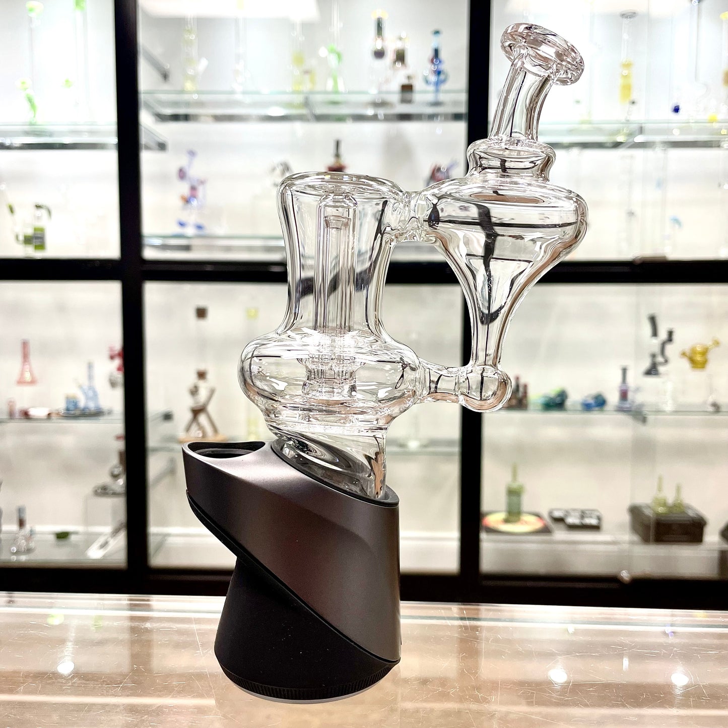 Green Belt Puffco Peak Recycler Top - Clear