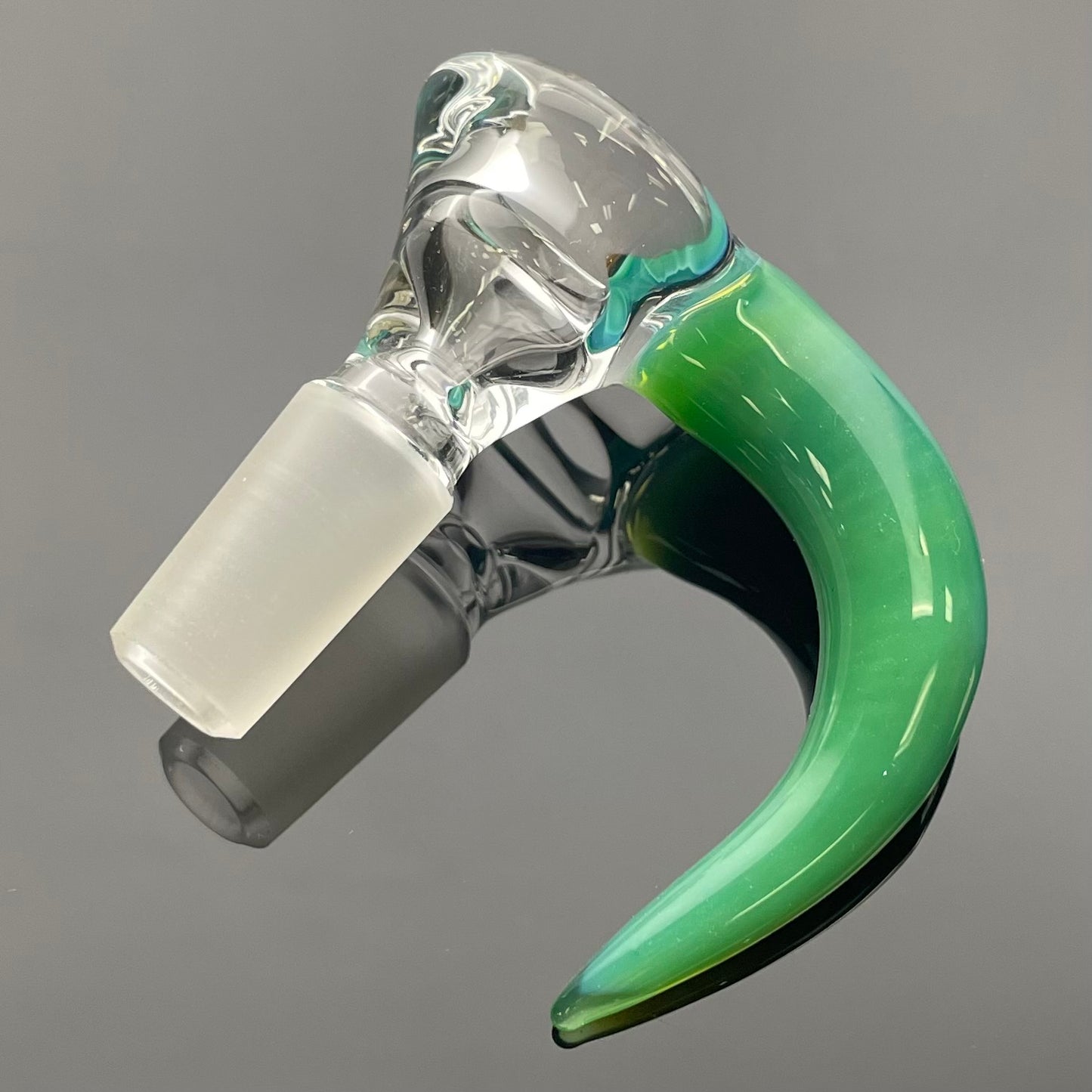 Green Belt Clear Horn Bowl 14mm 1 Hole