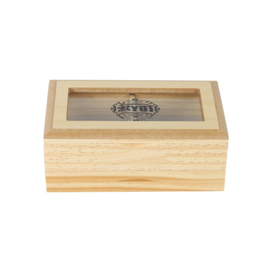 RYOT 4x7 Glass Top Sifter Box - Natural Finish