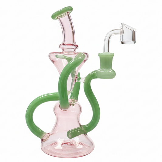 Plain Jane 8" 14mm Floater Recycler w/ Quartz Banger