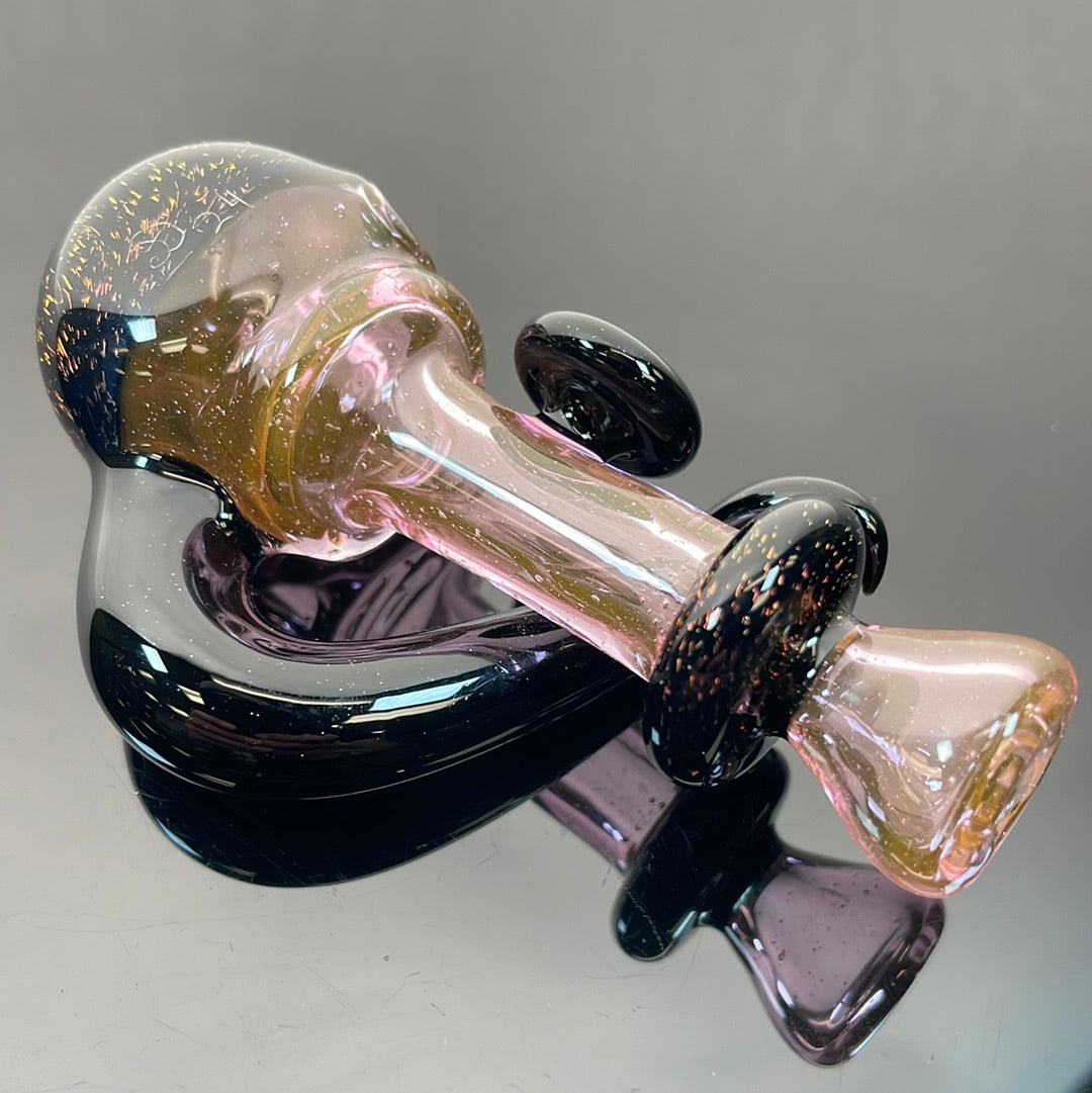 Duffy Pink Lollipop Over 24k Gold/Galaxy/Dichro Dry Pipe