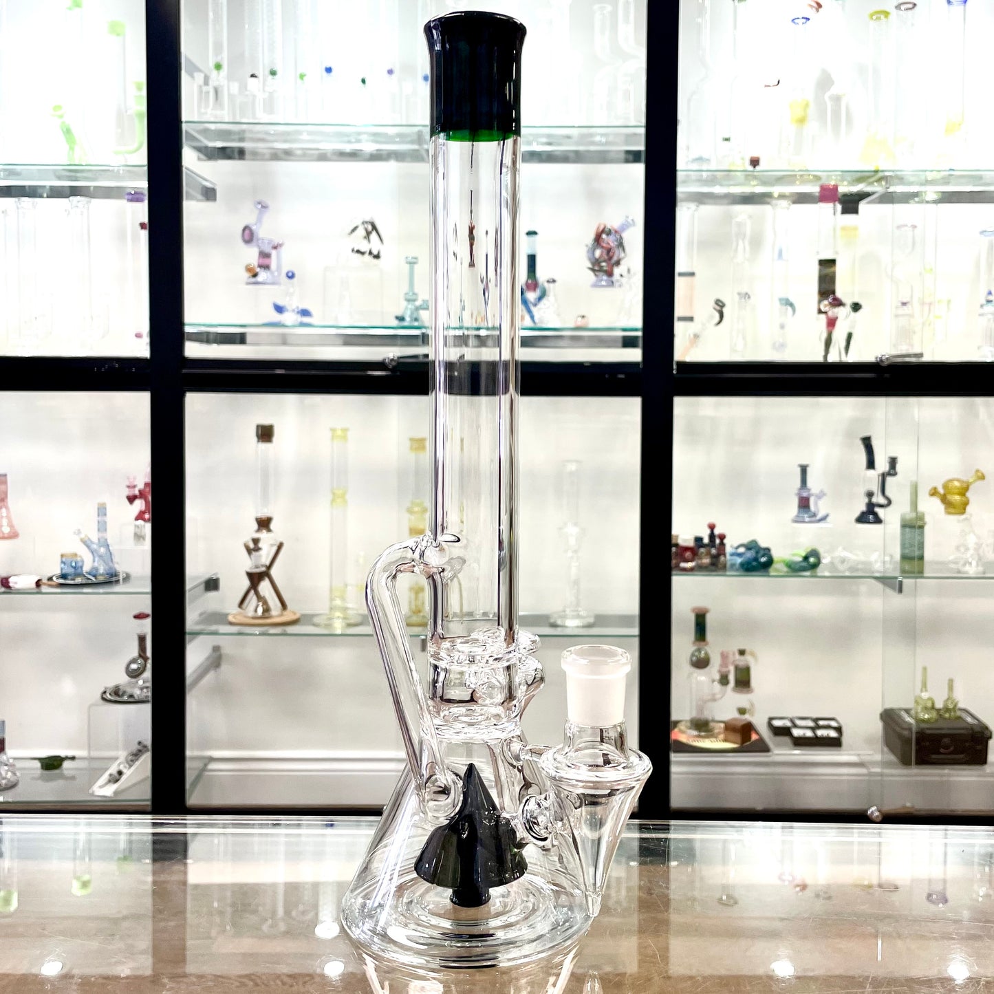Discobox Large Colour Accented Fixed Double Recycler Beaker - Experimental Green