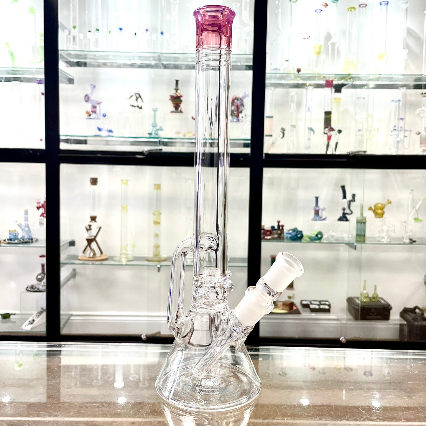 Discobox Colour Accented Removable Double Recycler Beaker - Telemagenta Lite