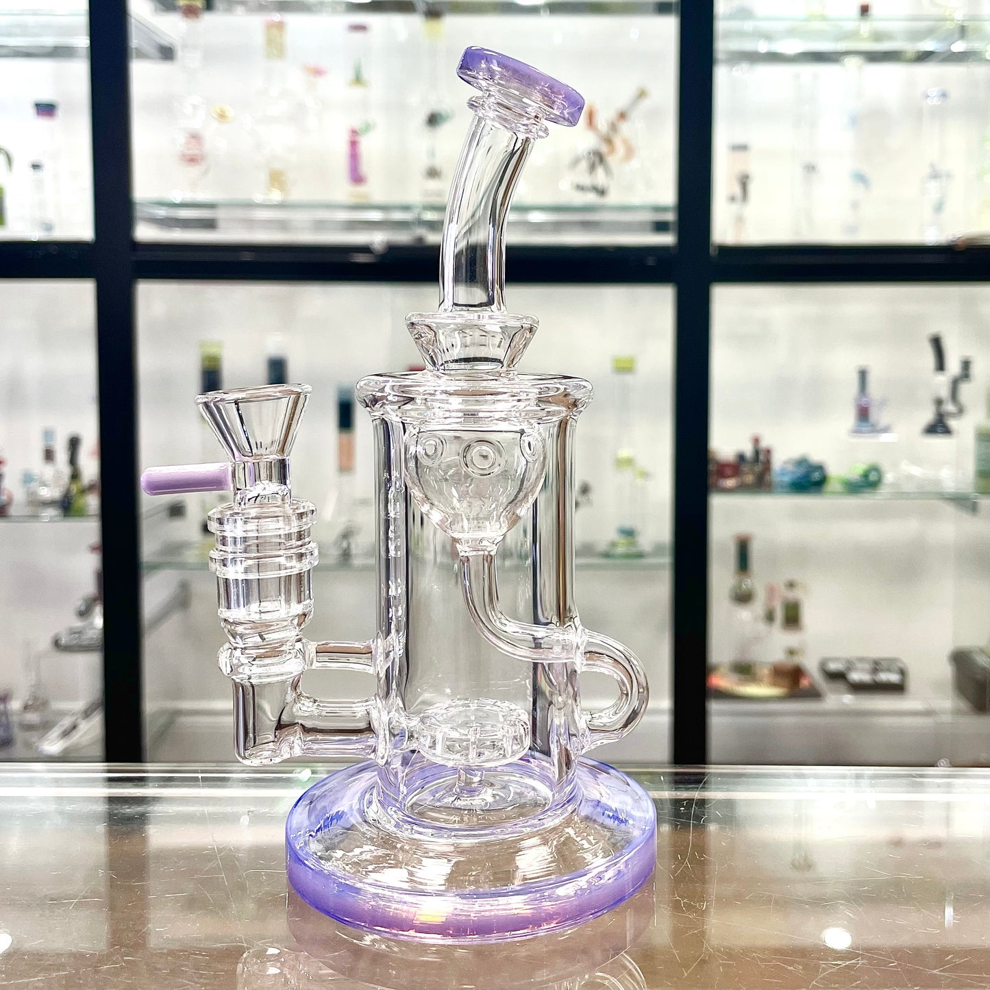 Unbranded 7" Colour Accented Klein Recycler w/ 14mm Bowl