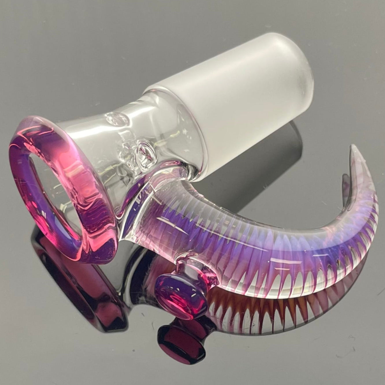 Jamms Clear Base Bowl w/ Colour Lip & Cane 18mm 4 Hole