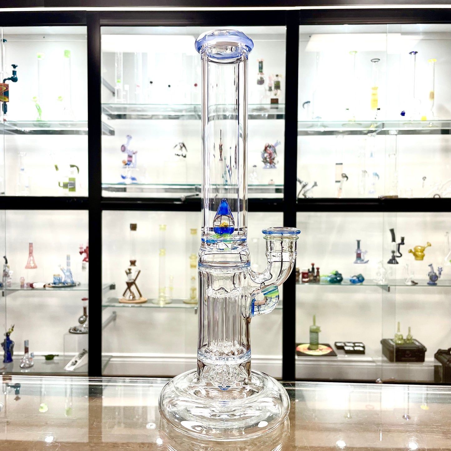 Blazed Mini Pillar Tube w/ Double Bore Straight Neck & Hollow Foot - Mystique