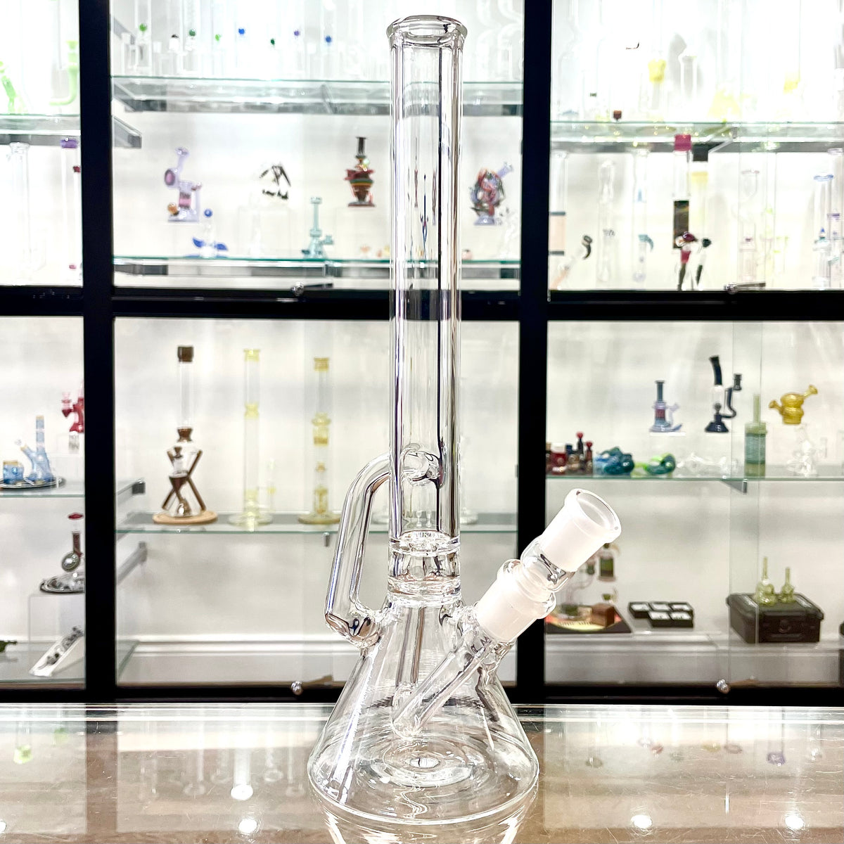 Discobox Clear Single Recycler Beaker w/ Removable Stem