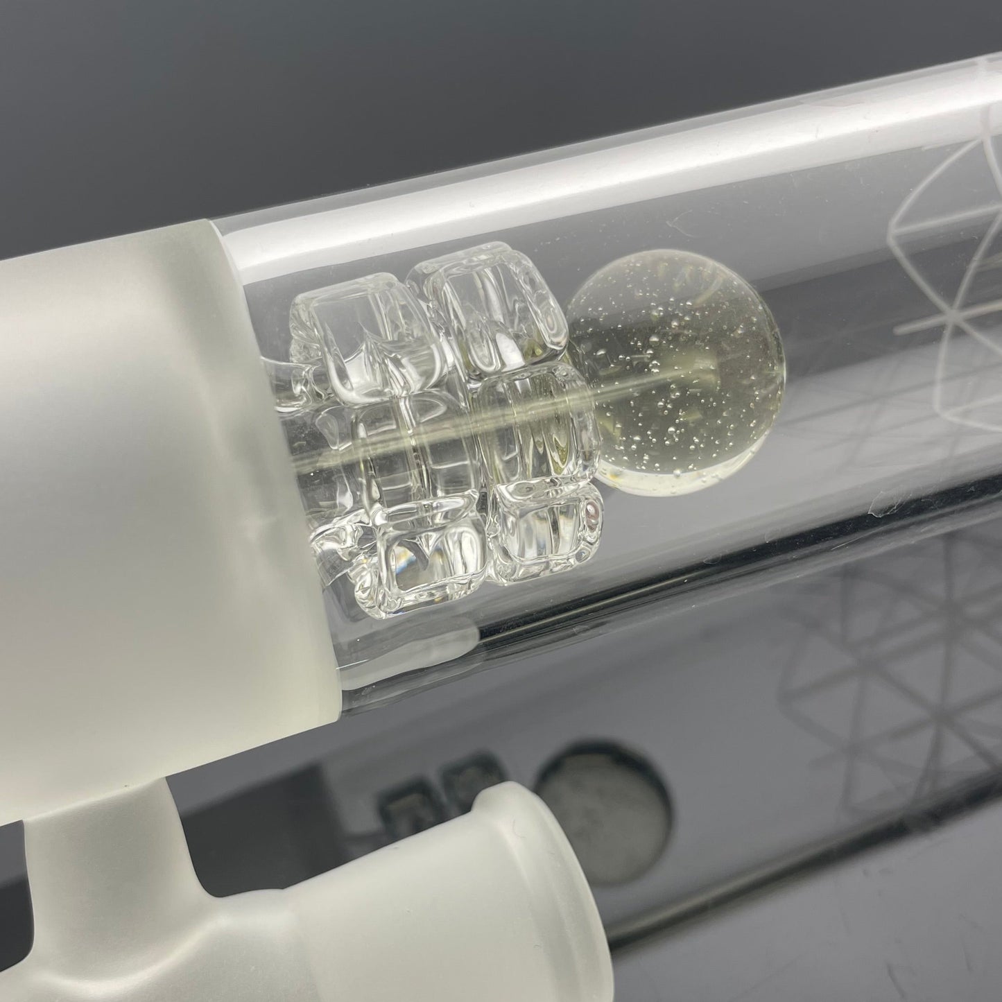 Gnob Glass 44mm 16" Reactor Stemline w/ Sandblasting - #8