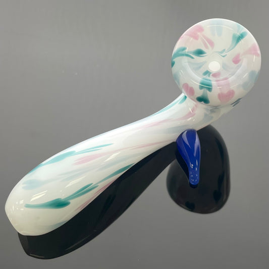 Samantics Glass 5" Floral Hearts  Sherlock Hand Pipe