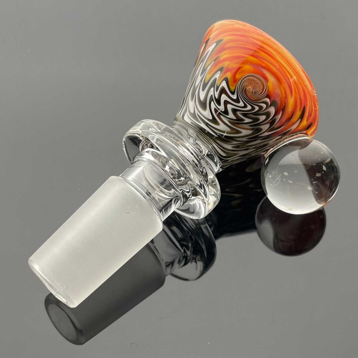 OG 14mm Coloured WigWag Bowl w/ Marble - Various Colours