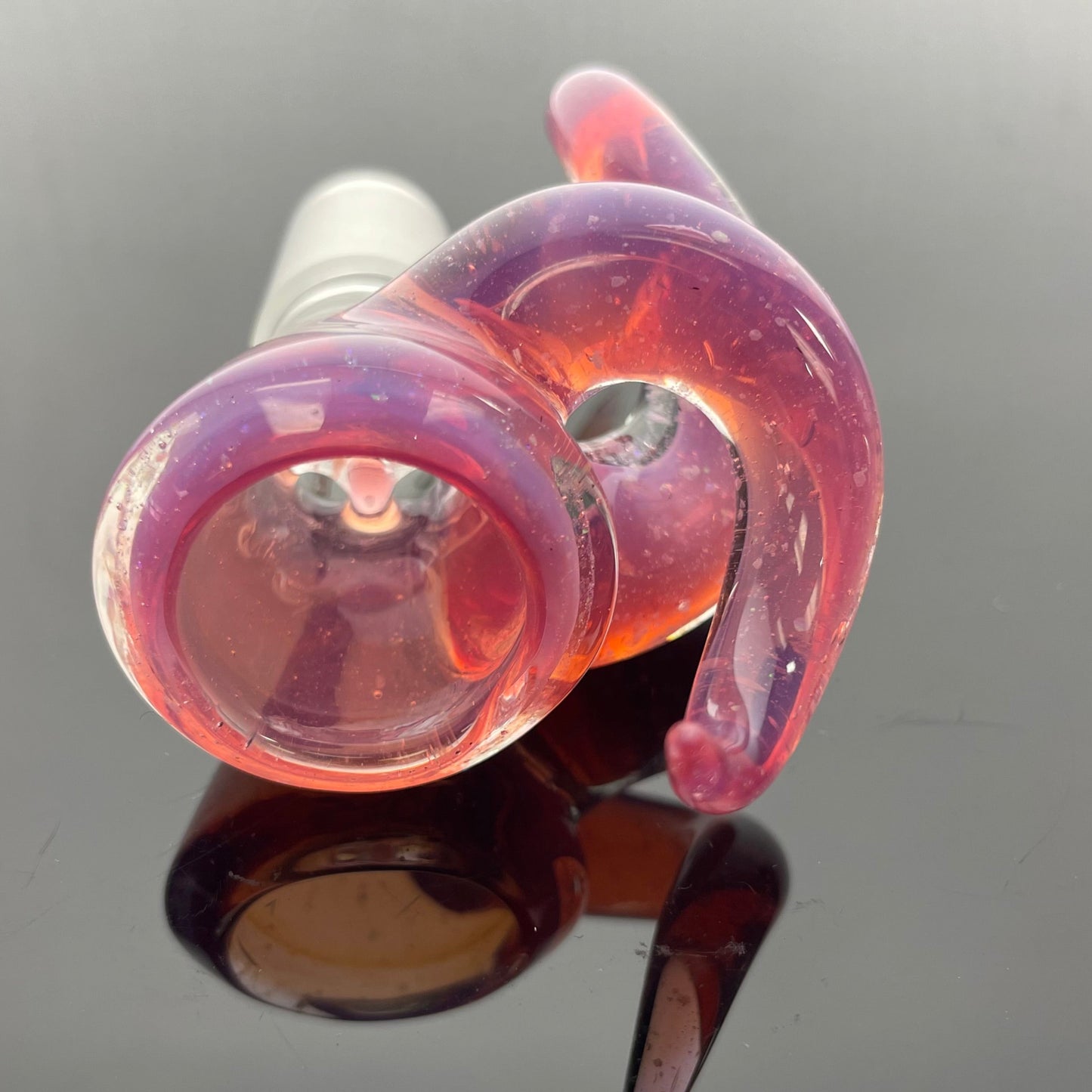 Gore Glass 18mm 4 Hole Crushed Opal Dual Horn Bowl - 9