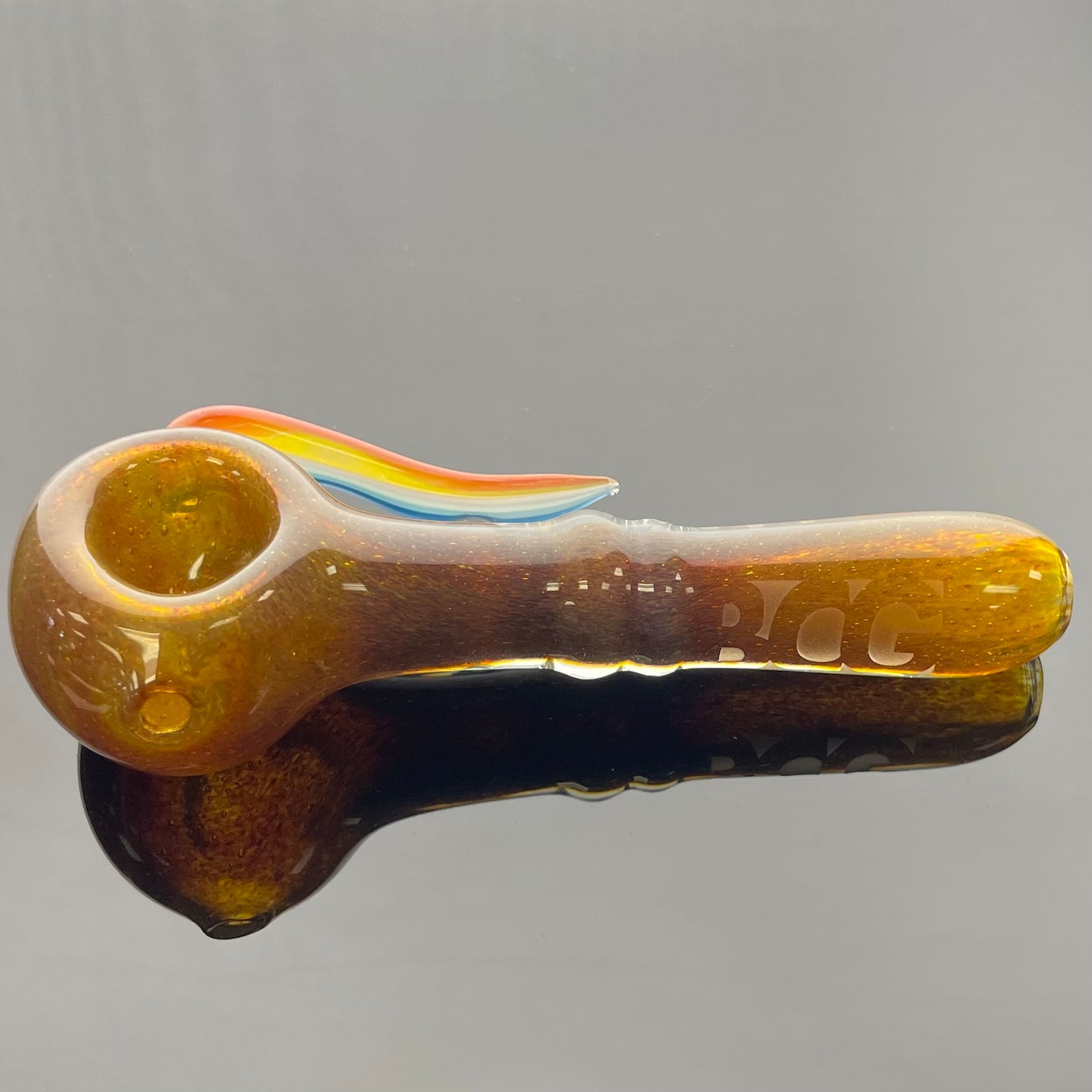 BC Glass 4.5" Colour Frit Hand Pipe w/ Ribbon