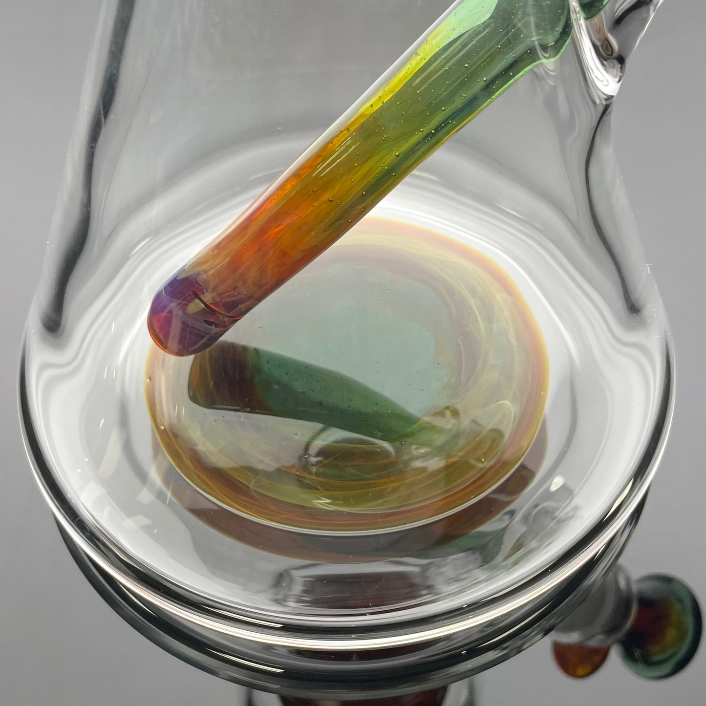 Full Zirkl Colour Accented Ball Beaker - lvl2 w/ Coloured Top, ball, base, downstem, bowl