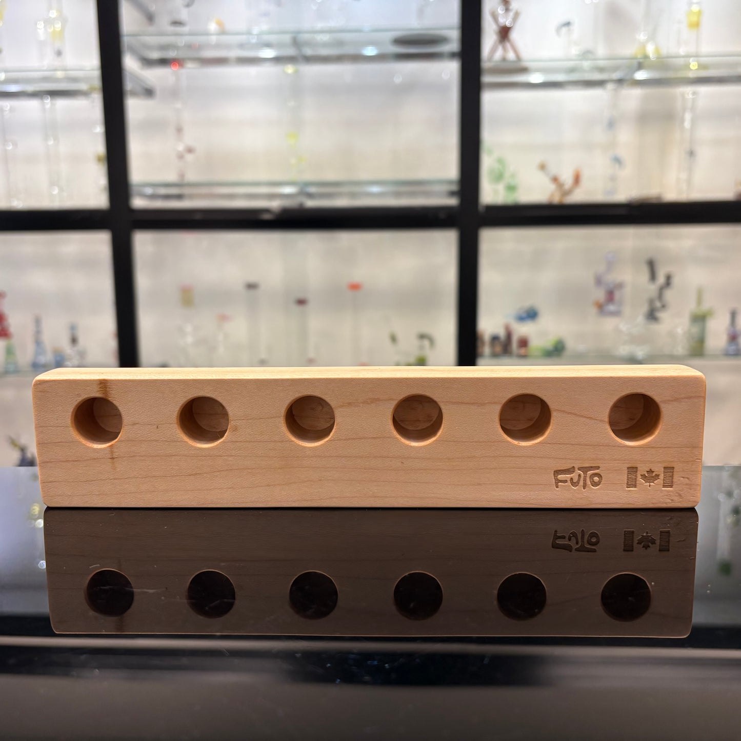 Futo 6 Hole Horned Bowl Stand - 18mm Maple
