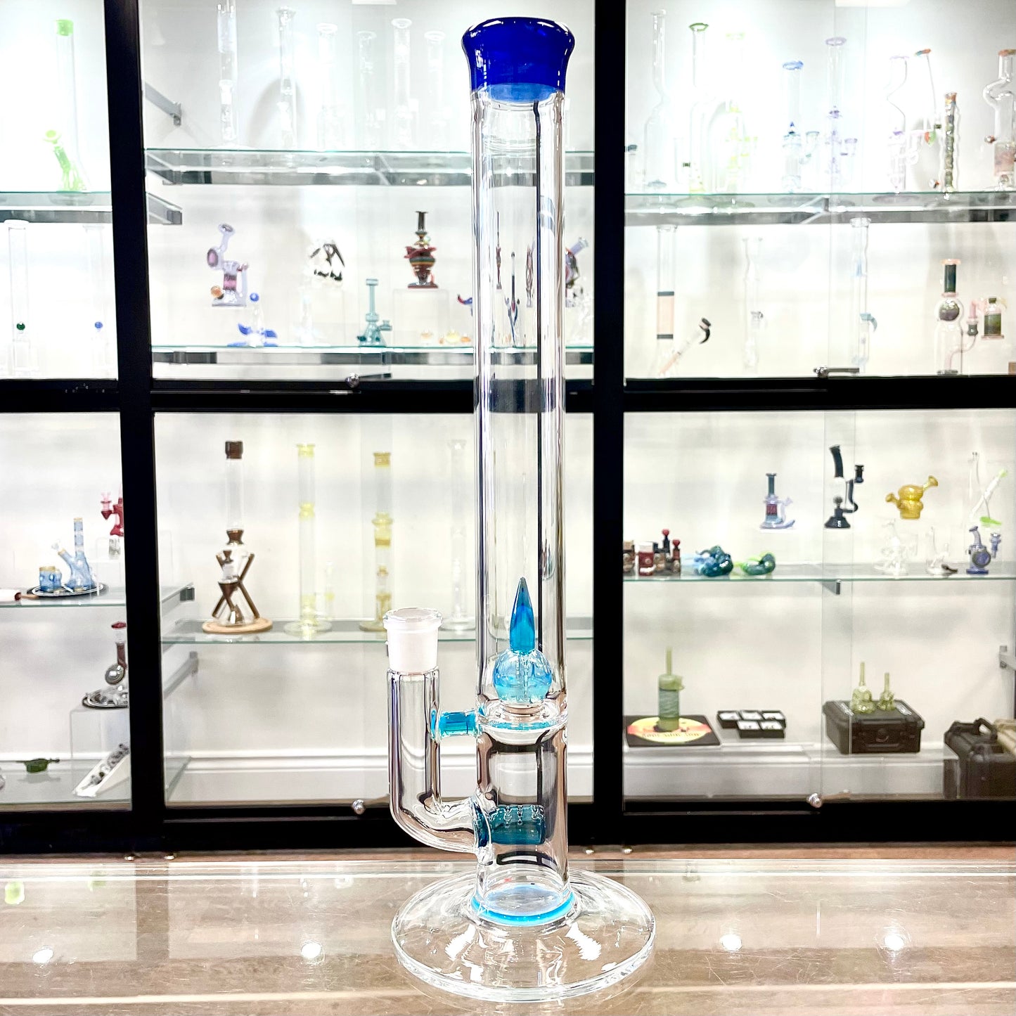 Green Belt Colour Accented Stemline Tube w/ Imperial - Deep Blue Satin, Meta, Heavy Blue Stardust