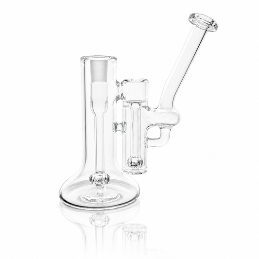 Green Belt Clear Double Bubbler - 18mm