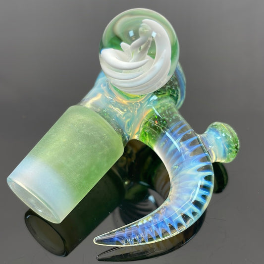 Jamms Fully Worked 18mm 4 Hole Bowl w/ Cropal Enalcmo & Implosion Marble - D