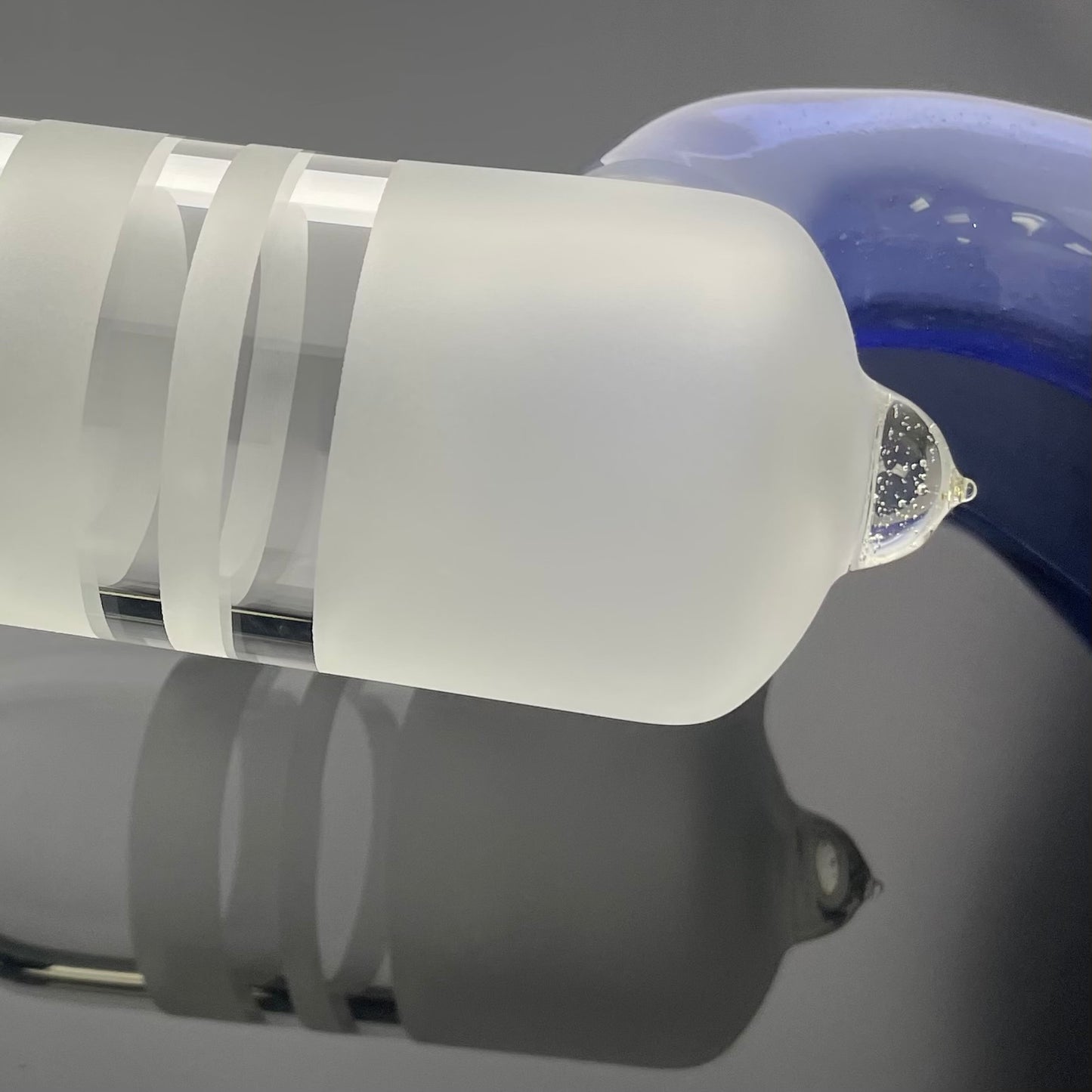 Titz Worked Double Bore Bent Neck Inline Tube w/ Hollow Foot