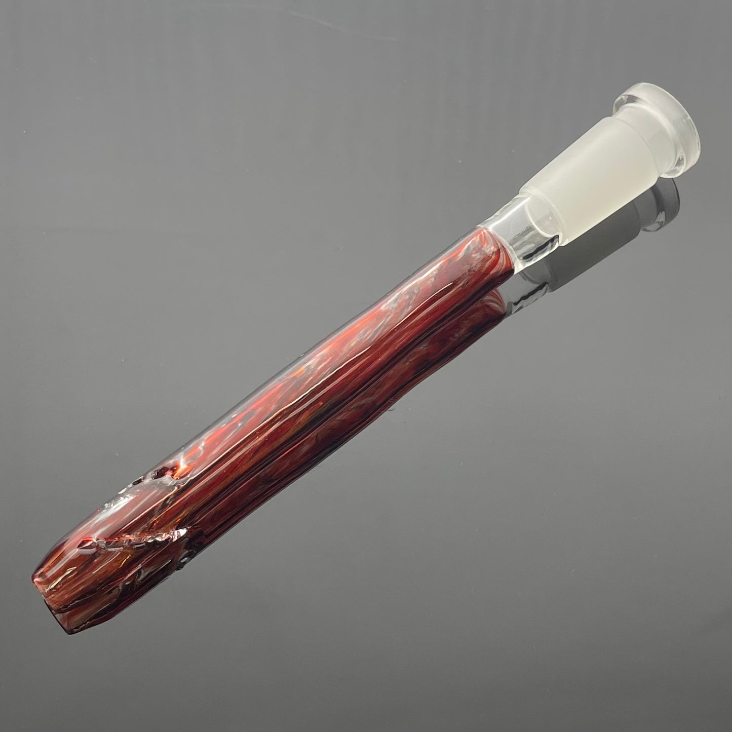 Mastah Glass Hollowfoot Frit Bong - Obsidian Rose