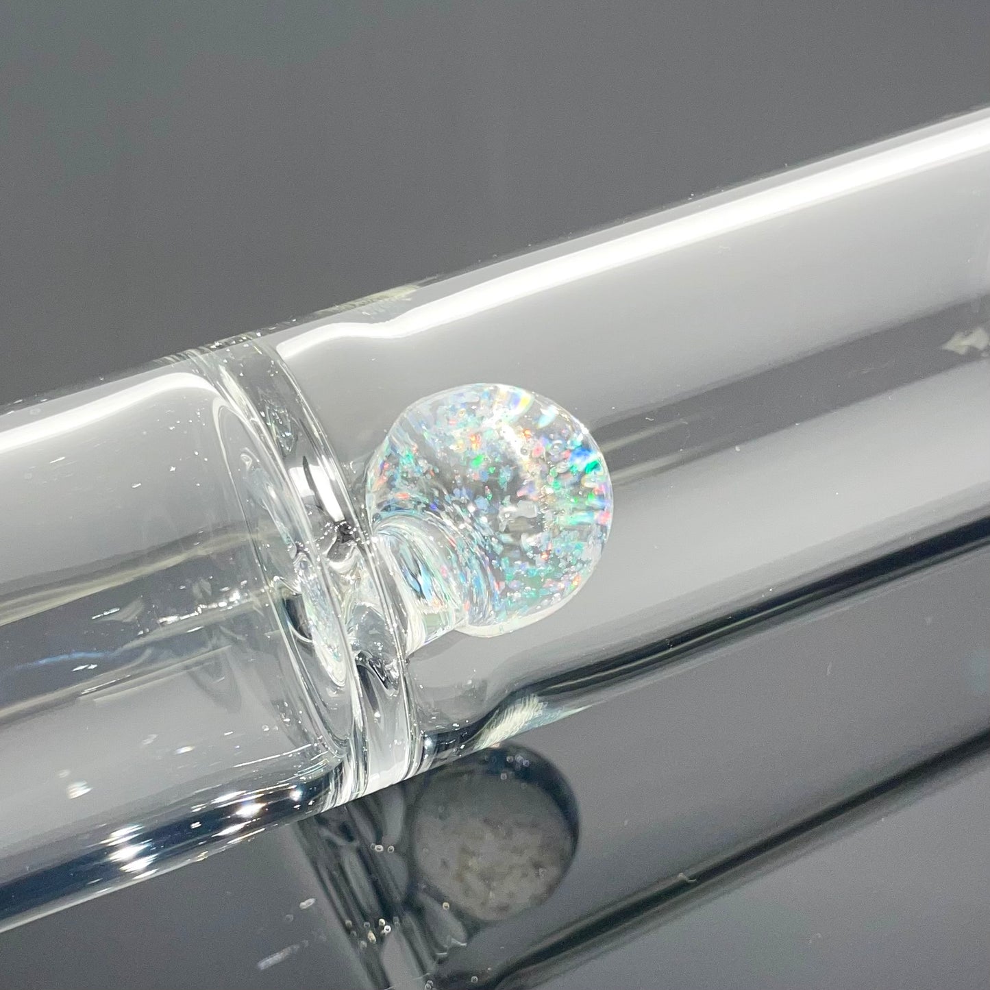 Green Belt 13” Stemline w/ Crushed Opal Marble Splash Guard Straight Tube