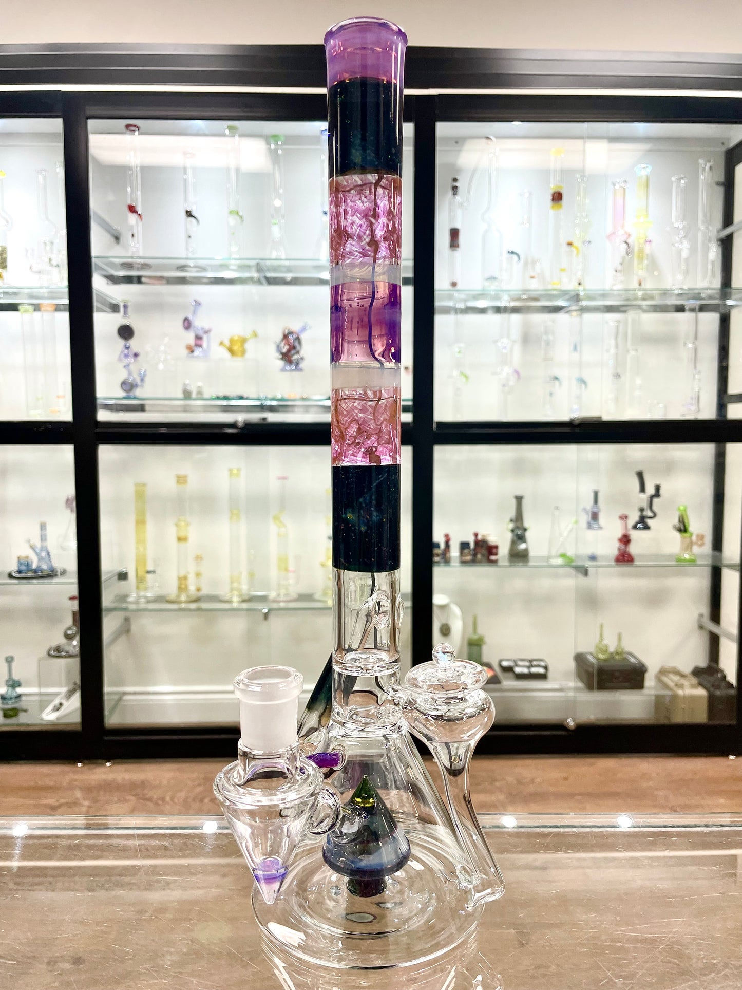 Discobox Colour Accented Fixed Double Recycler Beaker - Space Fume & Crushed Opal #2