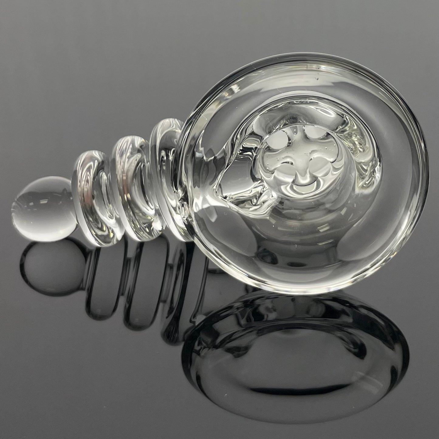 Red Heady Clear D.U.S.C. Recycling Tube w/ Lysergic Glass Art Downstem