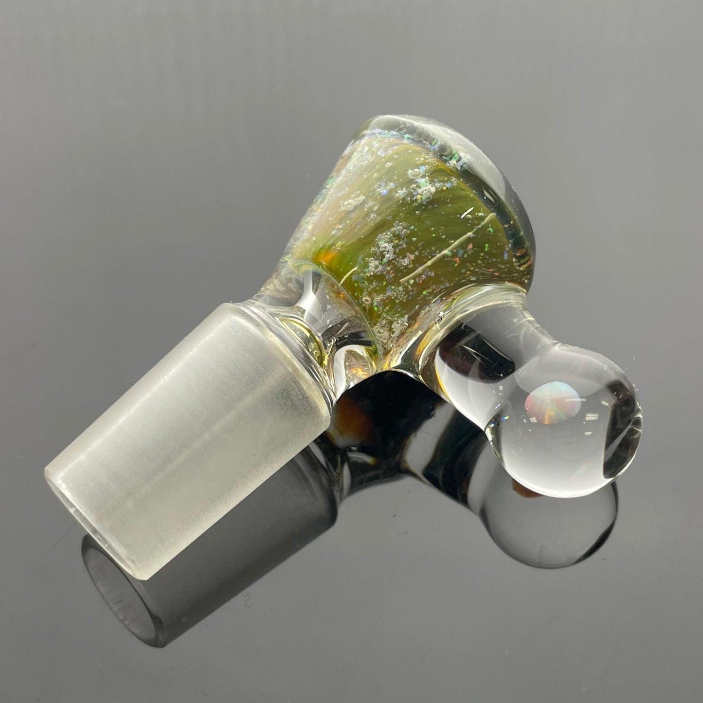 Green Belt 18mm Single Hole Crushed Opal Bowl