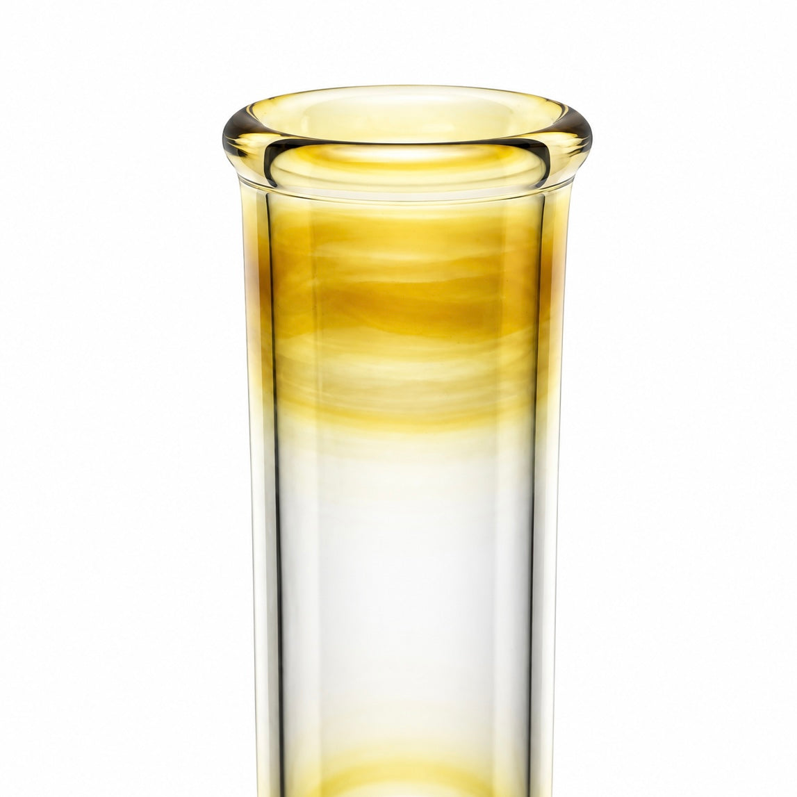 Mastah Glass Fumed 15" Hollow Foot Straight Tube w/ 18mm-14mm Stem