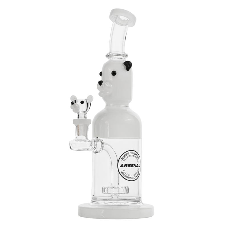 Arsenal 11" Bear Buddy Mini Bong w/ 14mm Screen Bowl - Various Colours