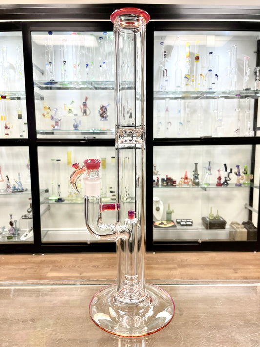 Jamms Straight Tube w/ 180° Pillar Perc - Light Yellow over Orange Elvis