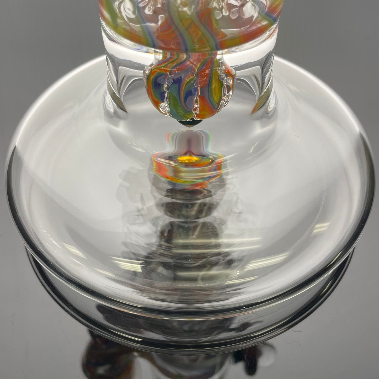 Blazed Worked Mini Pillar w/ Bent Neck & Hollow Foot - Wavy Gravy